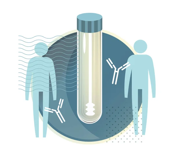 Test Sérologique Anticorps Icône Tant Que Fichier Eps — Image vectorielle