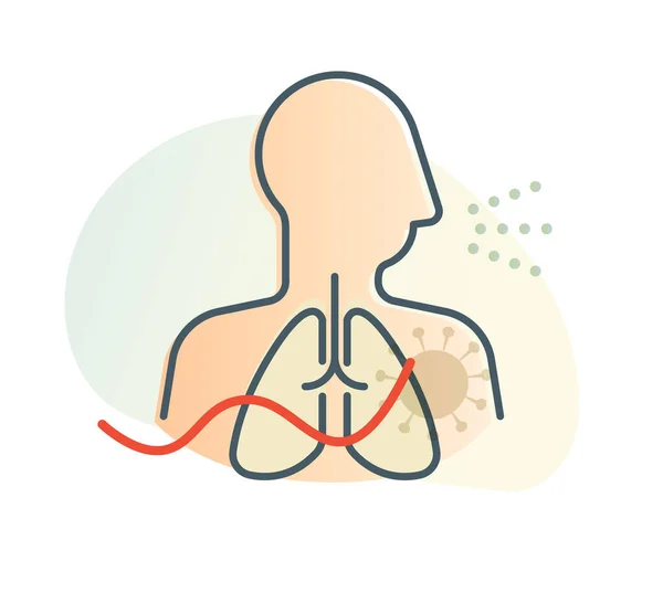 Coronavirus Covid Infektion Symbol Als Eps Datei — Stockvektor