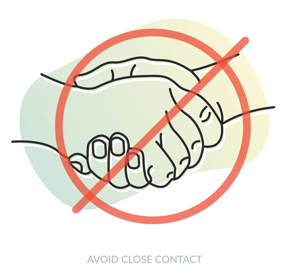 Coronavirus Pandemic Avoid Close Contact Icon Eps File — Stock Vector