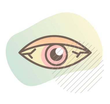 Göz tahriş edici - Pembe Göz - EPS 10 Dosyası olarak Simge