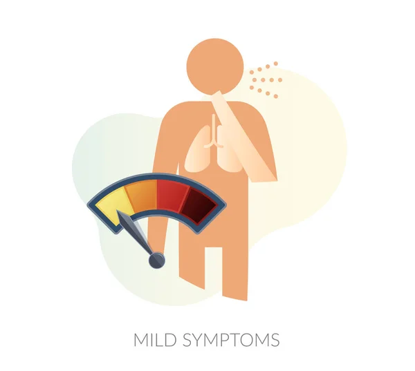 Coronavirus Covid Síntomas Leves Icono Como Archivo Eps — Vector de stock