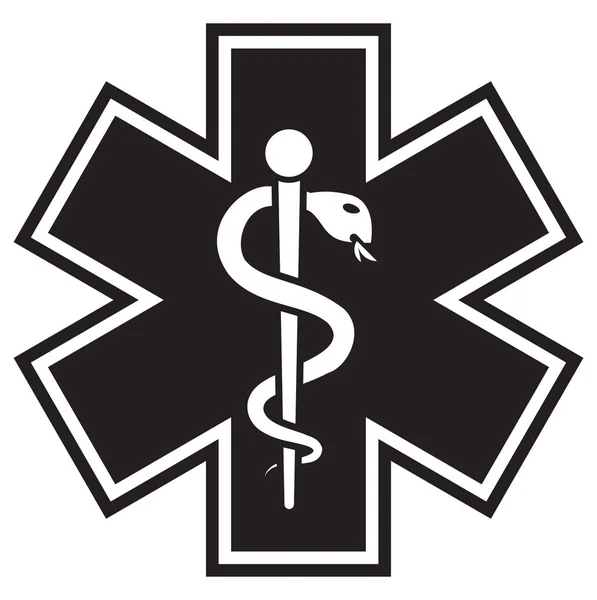 Snake Pole Rod Asclepius Symbol Icon Eps Tiedostona — vektorikuva