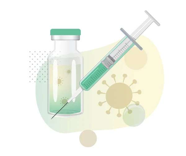 Nouveau Coronavirus 2019 Ncov Essai Vaccin Illustration Sous Forme Fichier — Image vectorielle