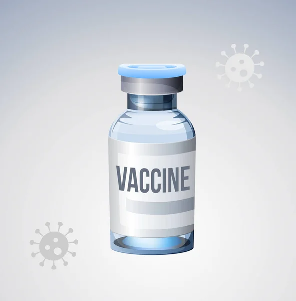 Flacone Vaccino Illustrazione Come File Eps — Vettoriale Stock