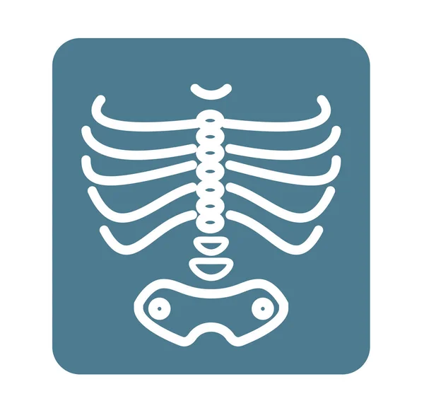 Ray Ribcage Met Bekkenbot Pictogram Als Eps Bestand — Stockvector