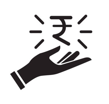 EPS 10 dosyası olarak Hint Rupisi Simgesinin Finansmanı Veriliyor