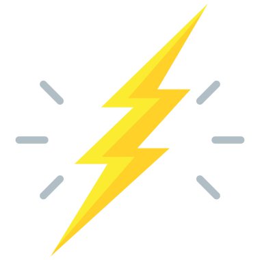 Şimşek Yıldırımı Simgesi - Görüntü EPS 10 Dosyası