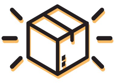 EPS 10 Dosyası Olarak Lojistik Mallar Taşıma Simgesi