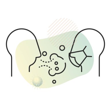 Koruyucu Yüz Maskesiz Aç - EPS 10 Dosyası Olarak Simge