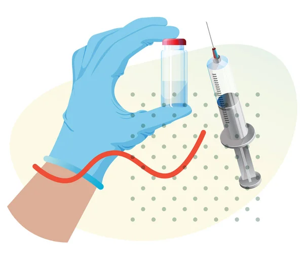 Novel Coronavirus Programma Vaccinazione Illustrazione Come File Eps — Vettoriale Stock