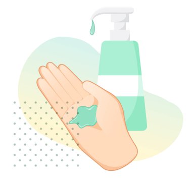 Hijyen - El temizleyici- EPS 10 Dosyası olarak Stok Simgesi