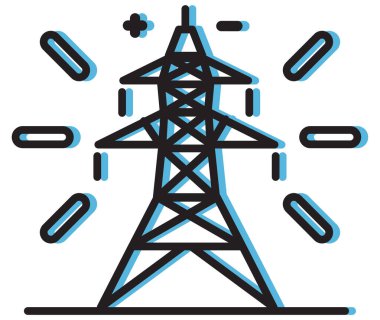 Elektrik Sütun - Güç Sektörü - EPS 10 Dosyası olarak Simge