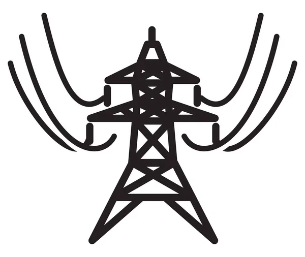 Electrical Pylon Power Sector Icon Eps File — Stock Vector