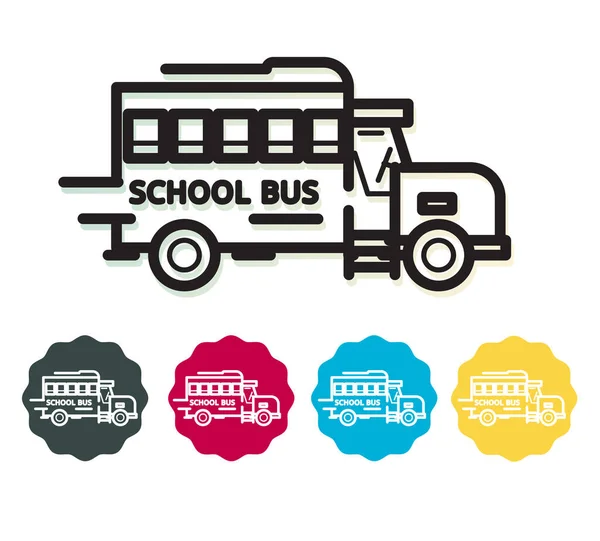 Ônibus Escolar Ícone Como Esp Arquivo — Vetor de Stock
