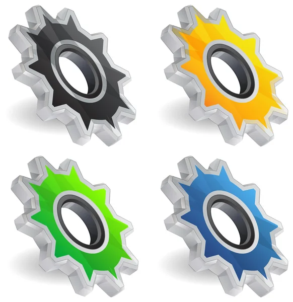 Gear Icon Set — Stock Vector