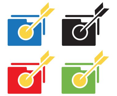 klasör hedef simgesi - illüstrasyon