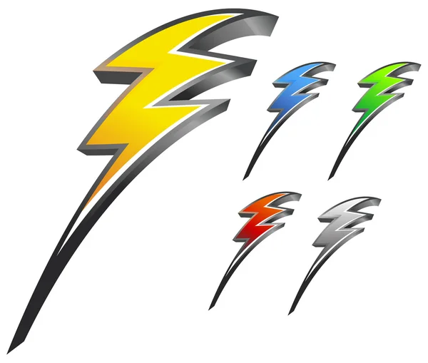 Lightening Bolt Set — Stock Vector