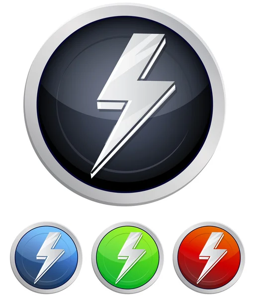 Lightening Bolt Icon - Illustration — Stock Vector