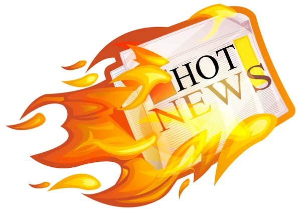 Icona Hot News — Vettoriale Stock