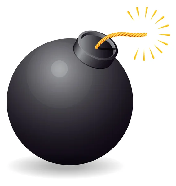 Black Sphere Bomb — Stock Vector