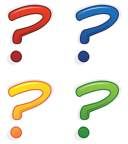 Question Mark Icons — Stock Vector