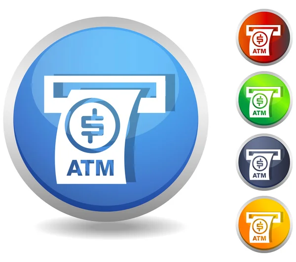 Icono - ATM - Ilustración — Archivo Imágenes Vectoriales
