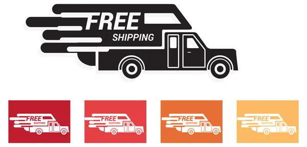 Free Shipping Van - Illustration — Διανυσματικό Αρχείο