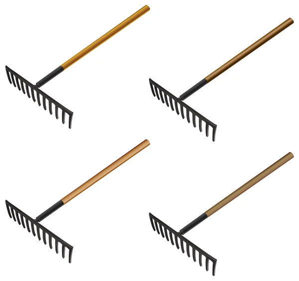 Agriculture Tool - Garden Rake — Stock Vector