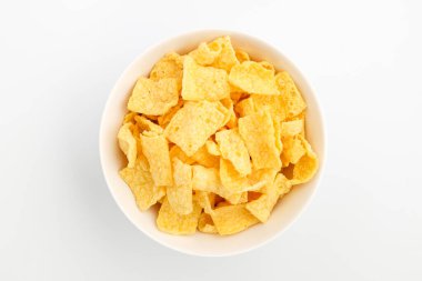 Tatlı mısır. Tatlı mısır cipsi. Sarı kare şekerler