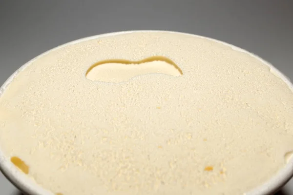 Soft Vanilla Ice Cream Paper Bowl — Stock Fotó