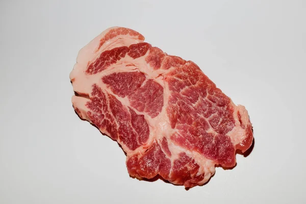 Свиная Шея Сырое Мясо Свинина Жирное Мясо Красное Мясо — стоковое фото