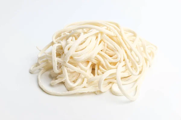 Noodles Made Cutting Dough Knife Raw Noodles Thick Noodles — Stockfoto