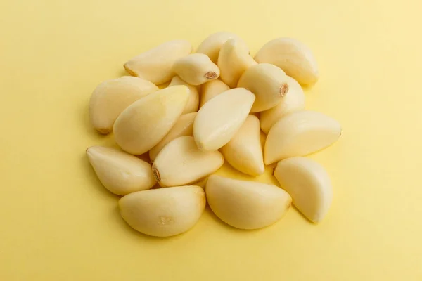 Raw Garlic Garlic Kernels Peeled Garlic — Zdjęcie stockowe