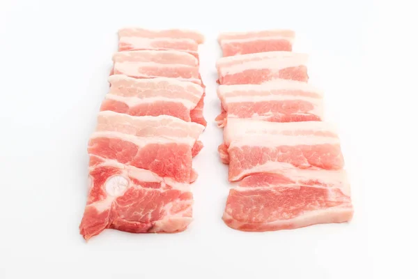 Porco Carne Vermelha Gorda Carne Crua Parte Porco — Fotografia de Stock