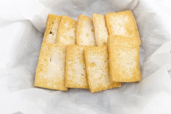 Skrzep Fasolowy Grillowane Tofu Żywność Spożywana Dodatkami Lub Daniami Bocznymi — Zdjęcie stockowe