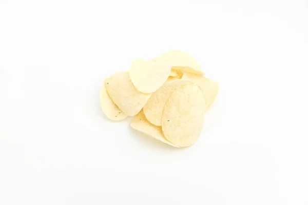 ポテトチップス ポテト風味の塩味のお菓子 長いコンテナ内のクッキー — ストック写真