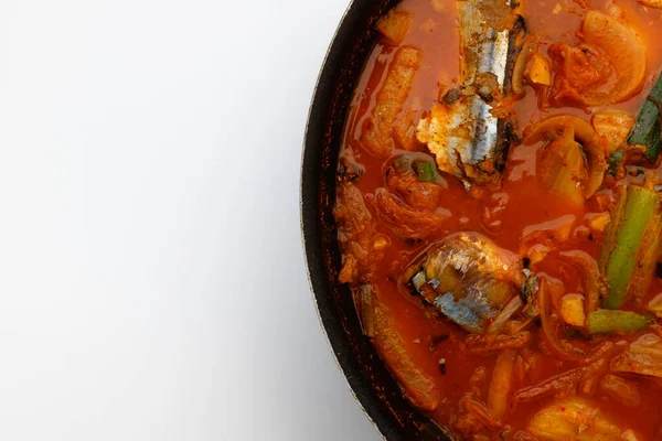 Stew Stewed Kimchi Stew Fish Spicy Food — Stok Foto