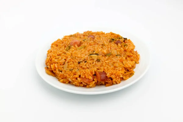 Arroz Frito Coreano Arroz Frito Com Quimchi Comida Tradicional Coreana — Fotografia de Stock