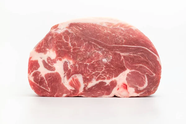豚の首だ 豚足だ 肉厚だ 赤い肉 新鮮な肉 — ストック写真