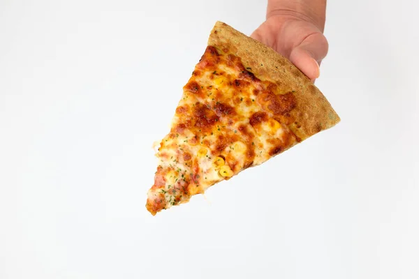 Итальянская Сырная Пицца Итальянская Еда Американская Пицца Жирная Еда Сырная — стоковое фото