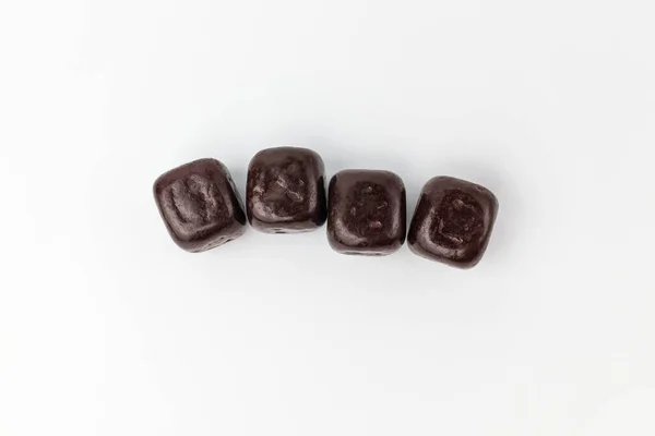 Dark Chocolate Cacao Small Chocolate Cube Shape Sweet Dessert — Stock fotografie