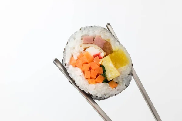 Comida Com Legumes Arroz Arroz Envolto Com Algas Marinhas Comida — Fotografia de Stock