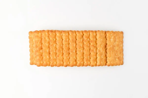 Petiscos Forma Quadrada Sobremesa Com Sabor Manteiga Coco Lanche Crocante — Fotografia de Stock
