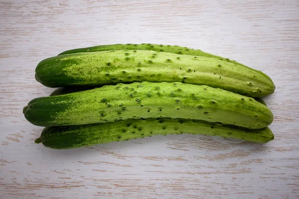 Legumes Verdes Alongados Pepino Vegetal Úmido Textura Crocante Legumes — Fotografia de Stock