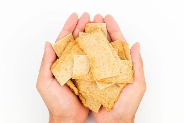 Levensmiddelen Die Vis Meel Bevatten Gefrituurd Voedsel Dun Bakken Kauwgom — Stockfoto