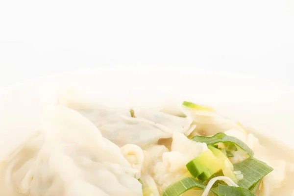 Suppe Mit Knödeln Ein Gericht Aus Gemahlenem Mehl Kochen Mit — Stockfoto