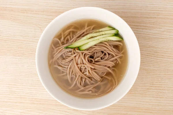 Cold Noodles Buckwheat Noodles Cold Soup Korean Food Summer — Stock Photo, Image