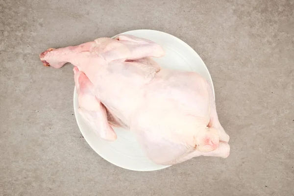 Świeży Surowy Kurczak Duży Kurczak Mięso Gotowania Kurczak Obrobiony — Zdjęcie stockowe