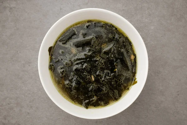 Seaweed Soup Tuna Healthy Food Soup Food — Stock Photo, Image