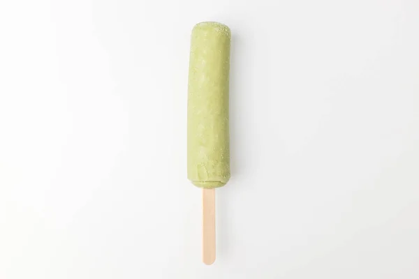 Green Tea Flavored Ice Cream Rod Ice Cream Bar Ice — Stock fotografie